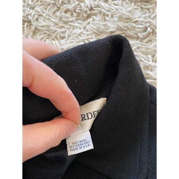 Vintage Isabel Ardee Blazer Top Zip Up Black Wool 10 - Picture 3 of 8